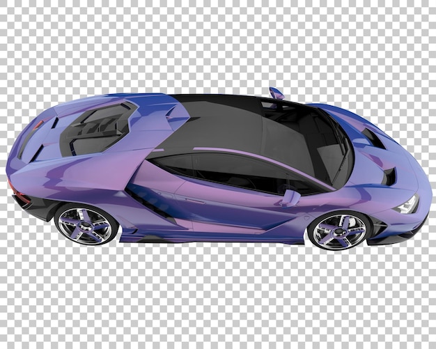 Hyper car on transparent background. 3d rendering - illustration