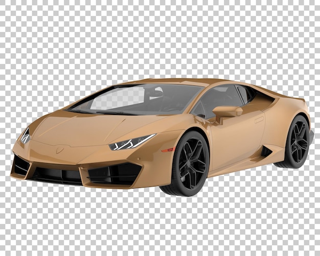 Hyper car on transparent background. 3d rendering - illustration