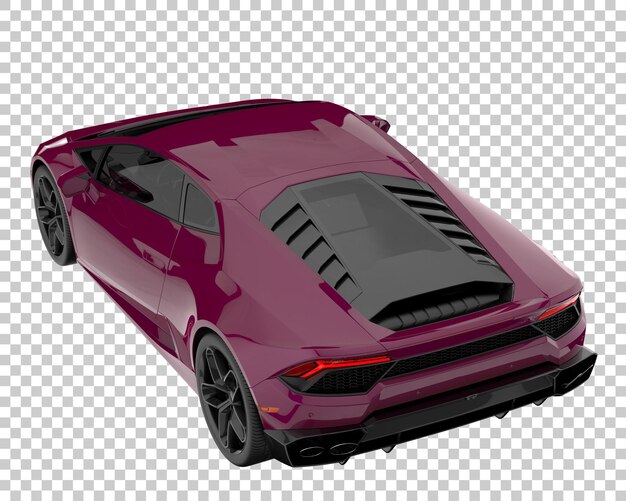 PSD hyper car on transparent background. 3d rendering - illustration