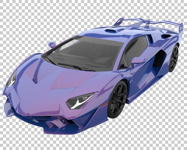 Hyper car on transparent background. 3d rendering - illustration