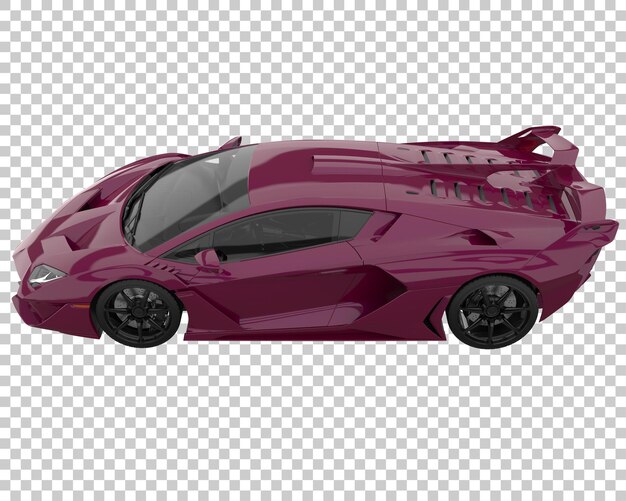 Hyper car on transparent background. 3d rendering - illustration