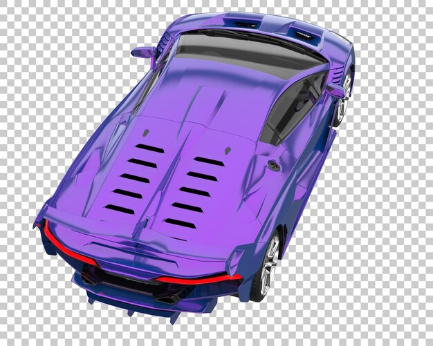 Hyper car on transparent background. 3d rendering - illustration