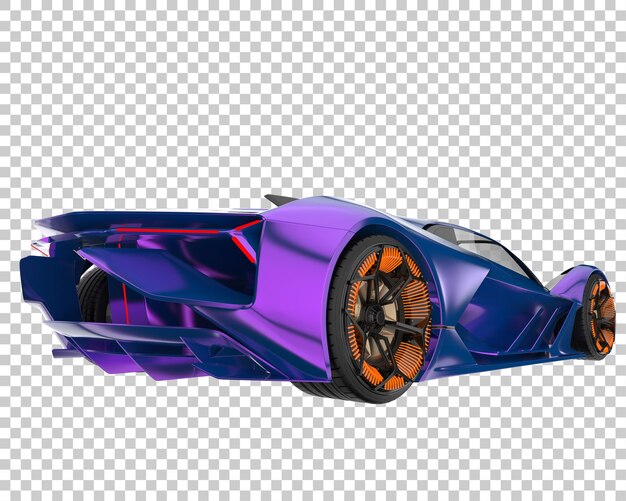 PSD hyper car on transparent background. 3d rendering - illustration