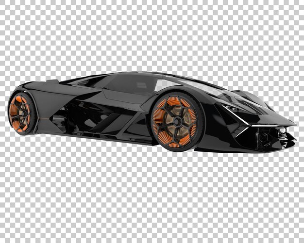 Hyper car on transparent background. 3d rendering - illustration