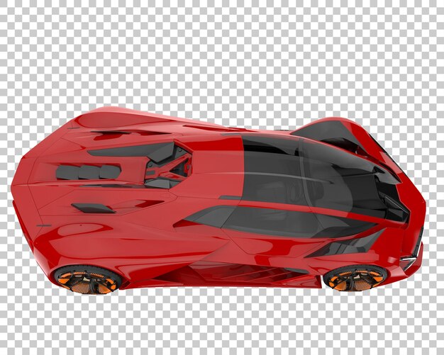 Hyper car on transparent background. 3d rendering - illustration