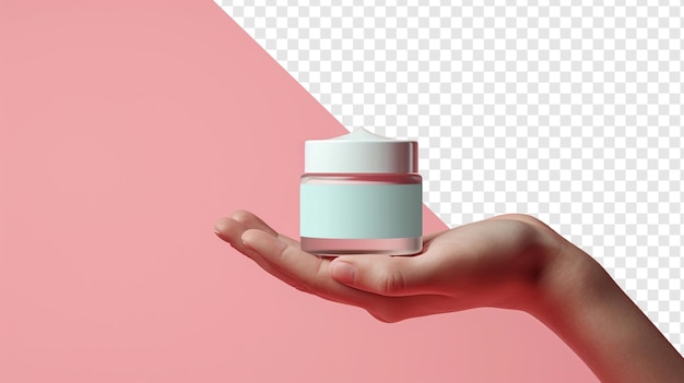 Hyper Realistic Ointment Mockup Handheld in Minimal Art