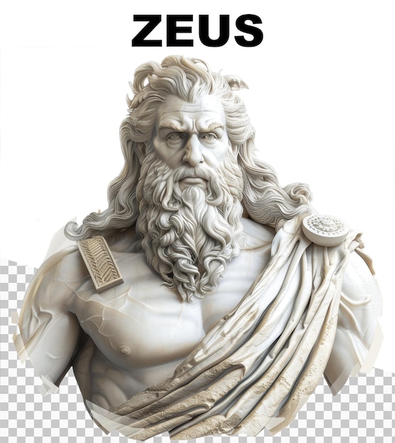 PSD a hyperrealistic illustration of the god zeus