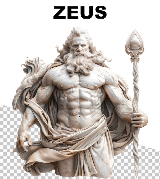 PSD a hyperrealistic illustration of the god zeus