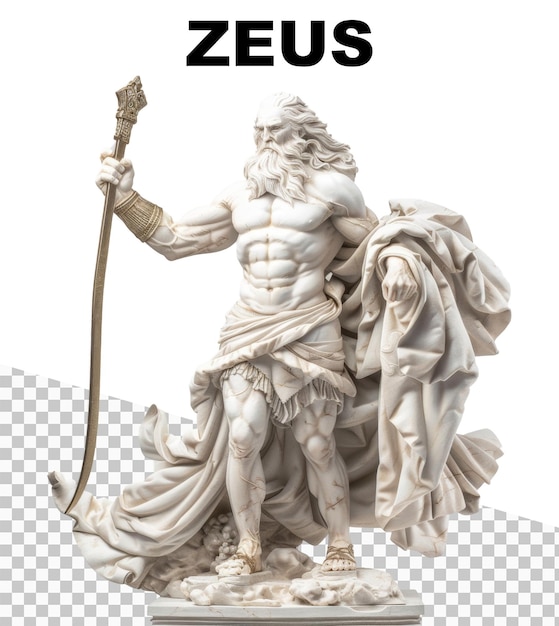 PSD a hyperrealistic illustration of the god zeus