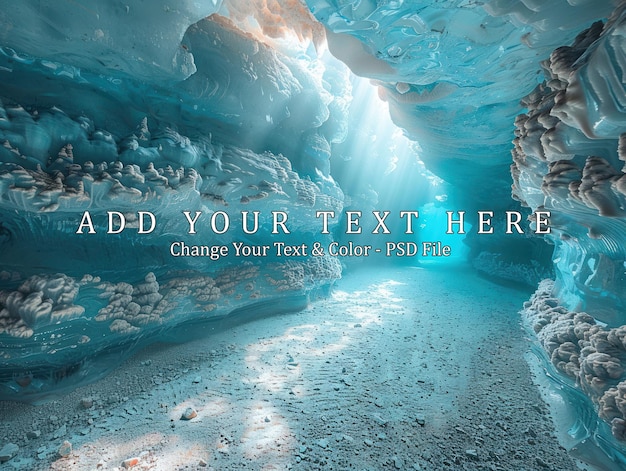 PSD ice cave with light rays