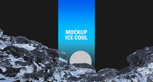 Ice chunks isolated, Ice Cube clipping path, crushed ice pieces