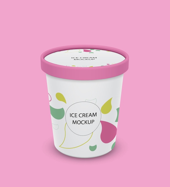 Ice cream 500ml mockup