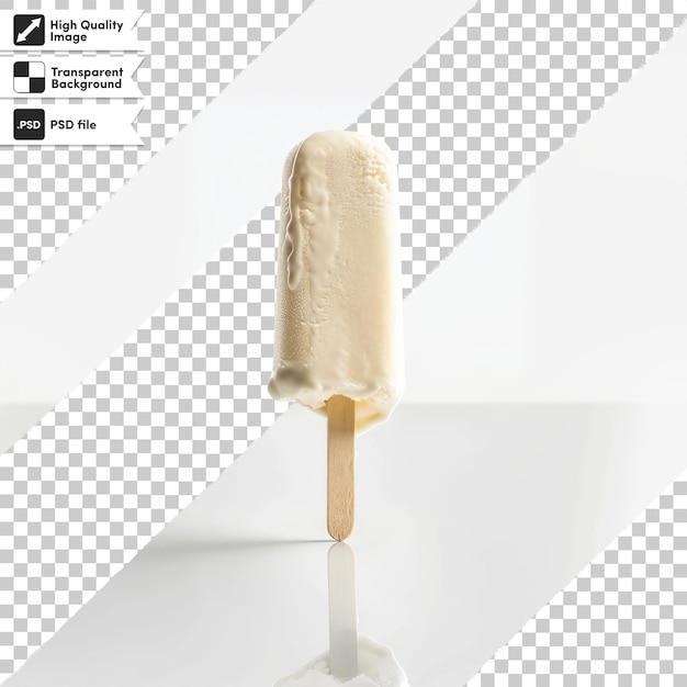 an ice cream cone is on a stand with the words ice cream on it