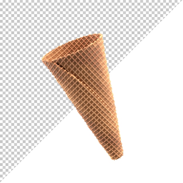 Ice cream cone isolate on white background mockup