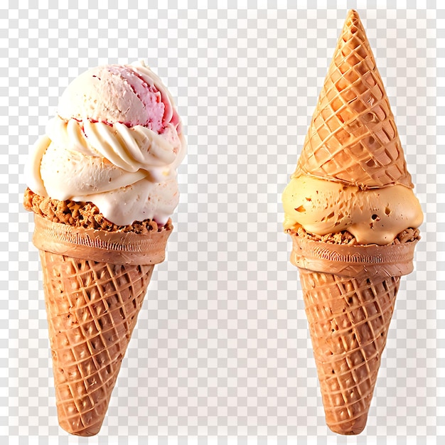 ice cream cone isolated on a transparent background