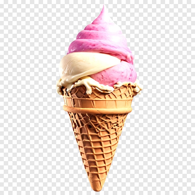 ice cream cone isolated on a transparent background