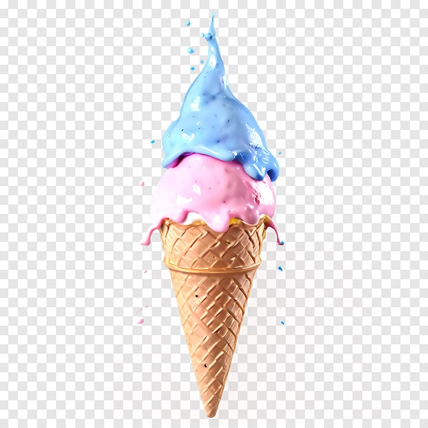 ice cream cone isolated on a transparent background