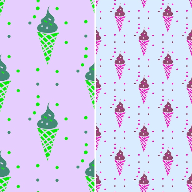 ice cream cone pattern by me the green and pink is from the collection