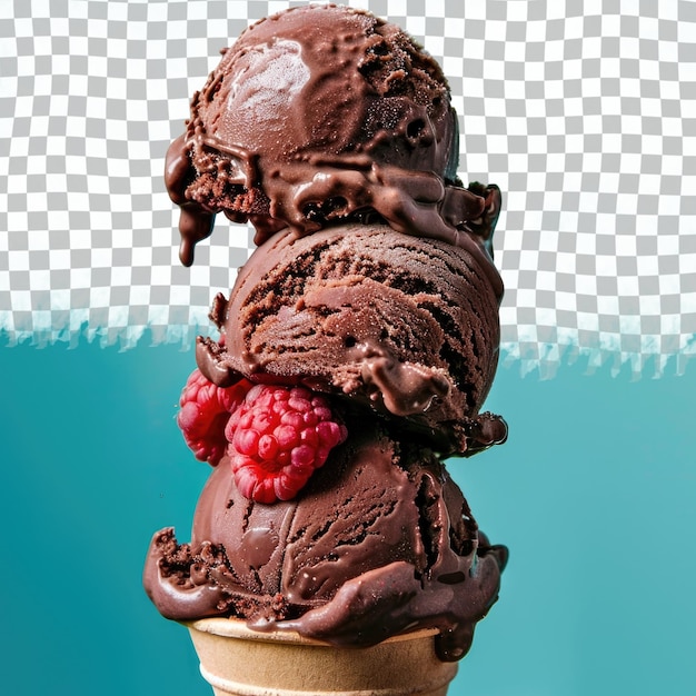 a ice cream cone with a cherry on it