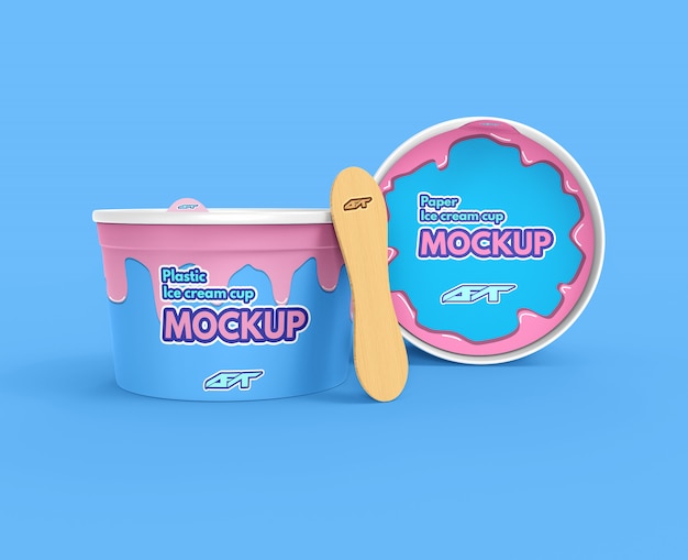 Ice cream cup mockup