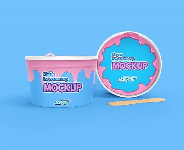 Ice cream cup mockup