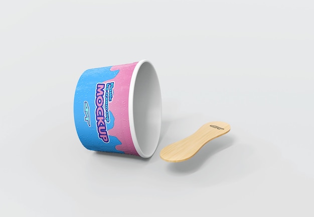 Ice cream cup mockup