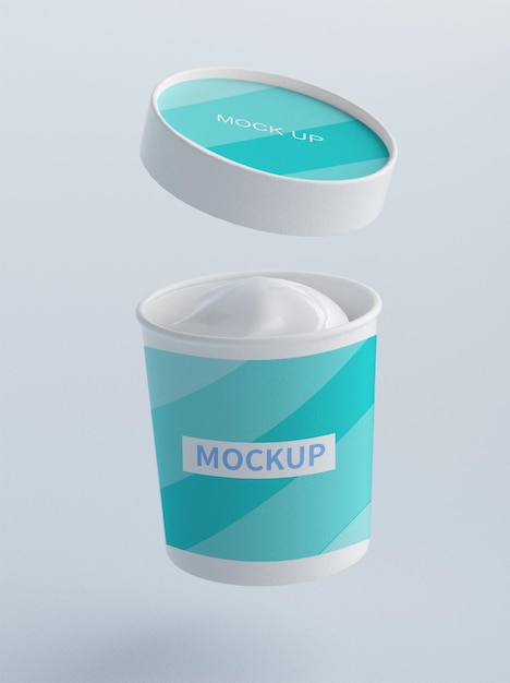 ice cream cup mockup