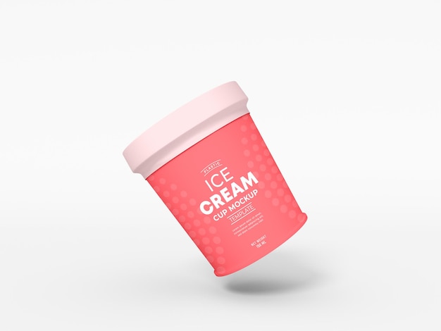 Ice Cream Cup Packaging Mockup