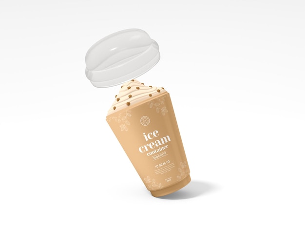 Ice Cream Cup Packaging Mockup