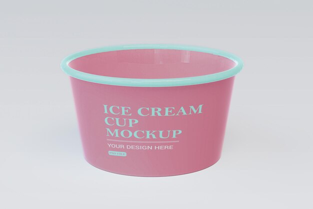 PSD ice cream cup packaging mockup