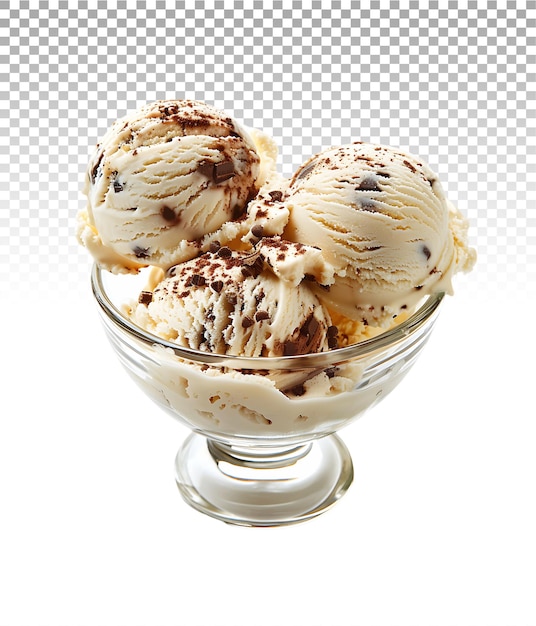 PSD ice cream in glass bowl detail stock imagery ready for your designs