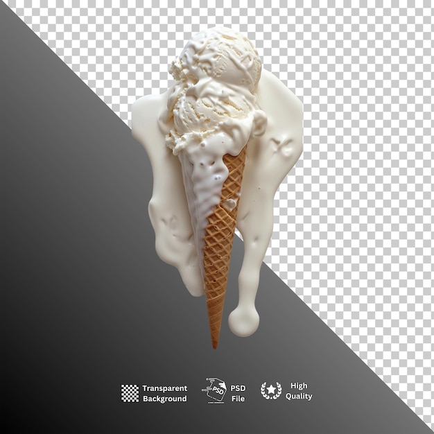 PSD ice cream isolated on transparent background