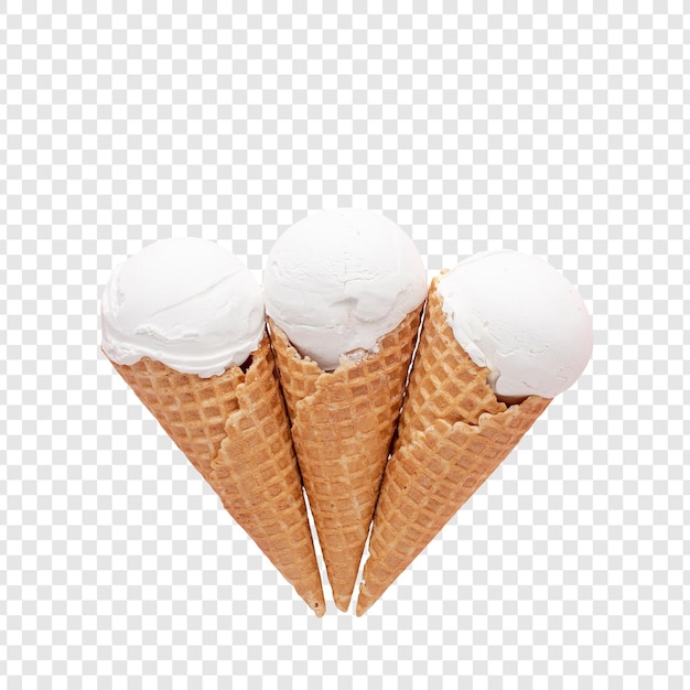 PSD ice cream isolated on transparent background