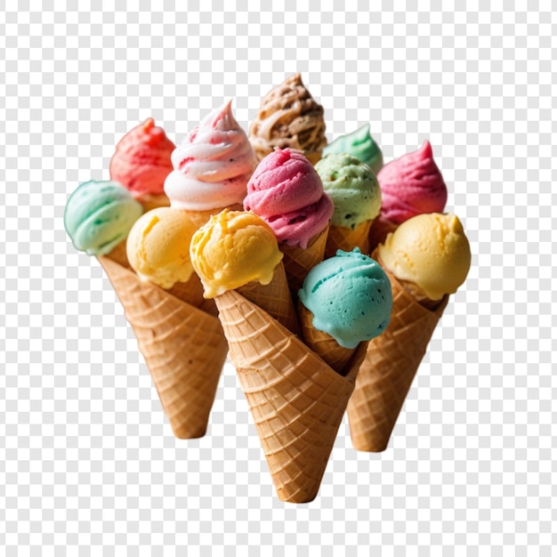 Ice cream isolated on transparent background