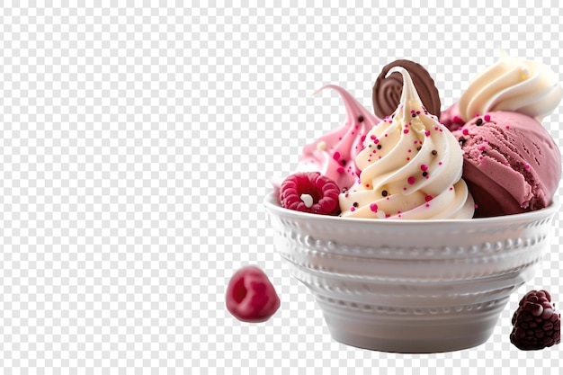 PSD ice cream isolated on transparent background