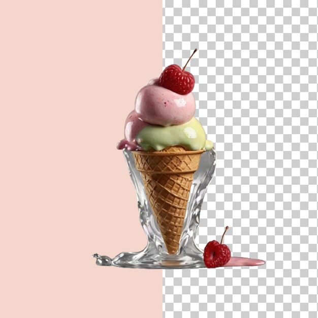 ice cream isolated on a transparent background