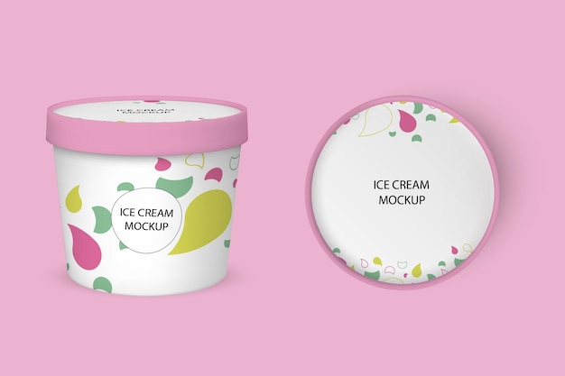 PSD ice cream mockup