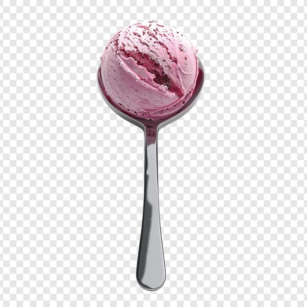 Ice Cream Scoop on a Spoon