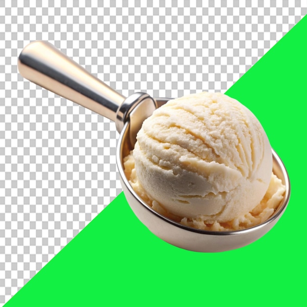 ice cream scoop on transparent background