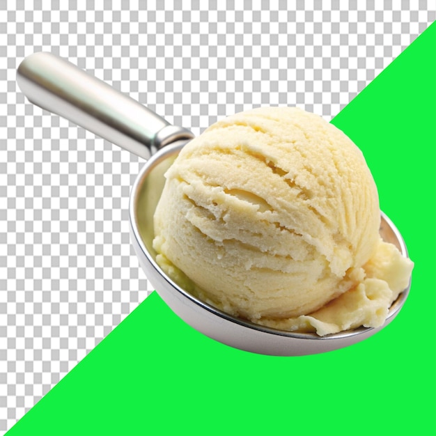 ice cream scoop on transparent background