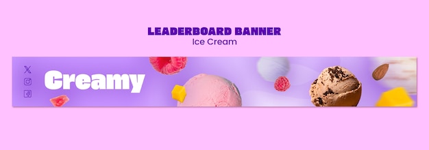 PSD ice cream template design