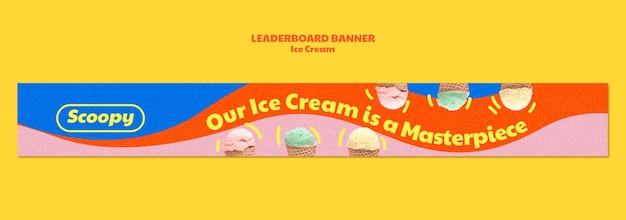 PSD ice cream template design