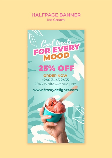 Ice cream template design