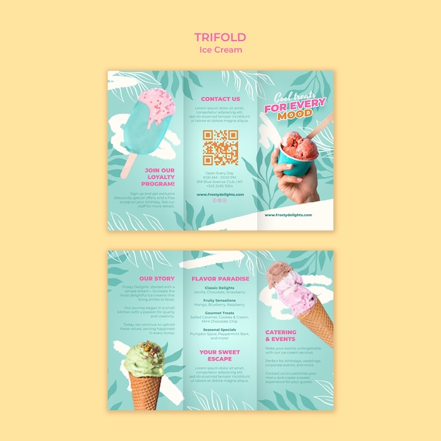 Ice cream template design