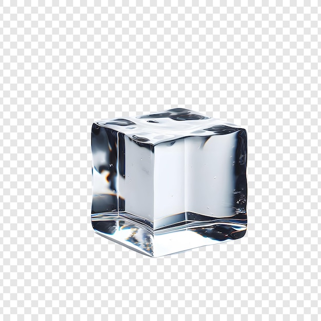 PSD ice cube isolated on transparent background