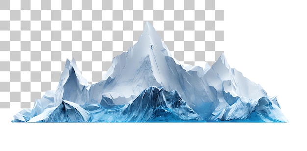 Ice mountain landscape cutout