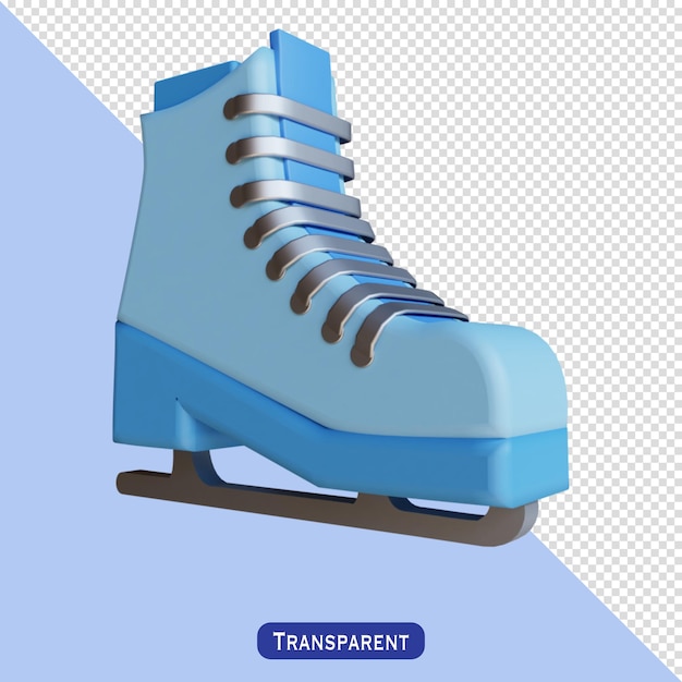 ice skate in 3 d style