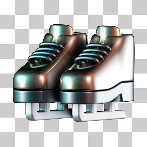 Ice Skating Sport 3D Icon