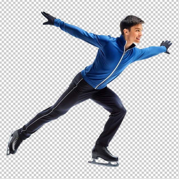 PSD ice skating on transperent background