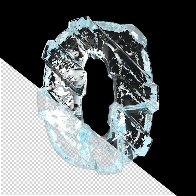 Ice symbol with diagonal thick straps number 0